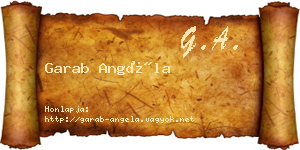 Garab Angéla névjegykártya